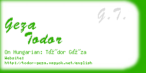 geza todor business card